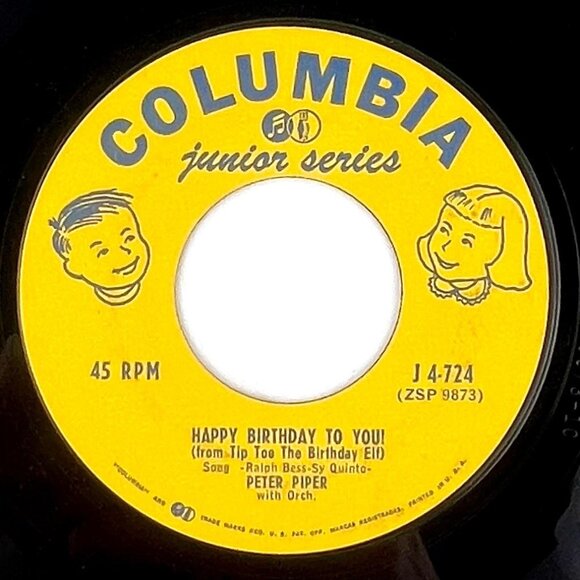 Vintage Columbia Junior Series 45 RPM Vinyl Record with Decca Sleeve - Picture 4 of 4